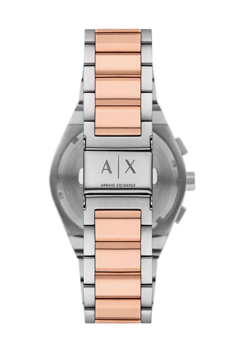 Zweifarbige Edelstahl Chronograph Uhr