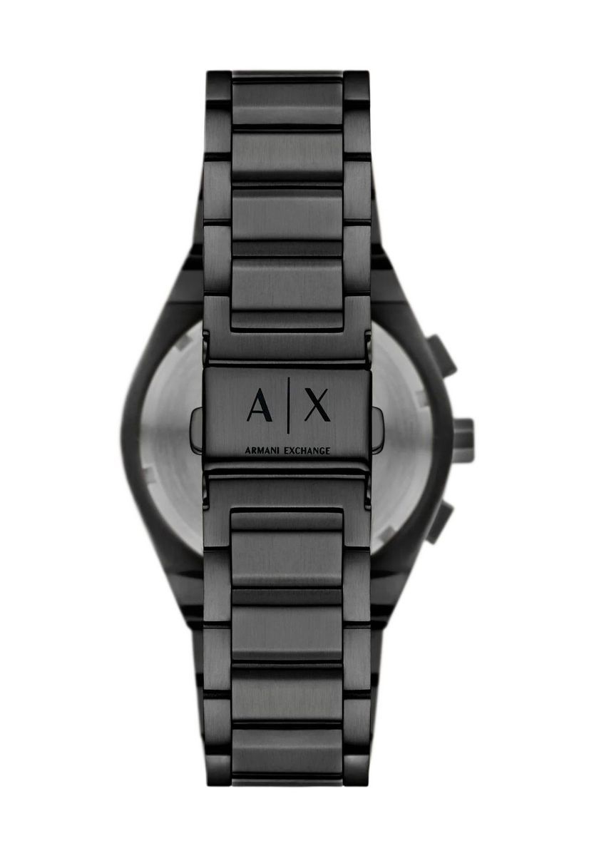 Herren Chronograph Edelstahl Uhr, Schwarz