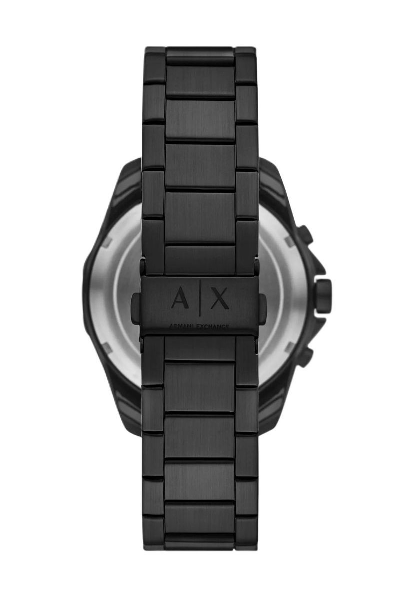 Schwarze Edelstahl Chronograph Uhr