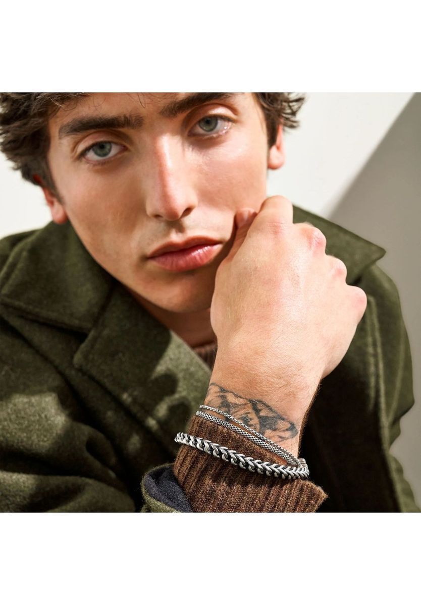 Edelstahl Doppelketten Armband