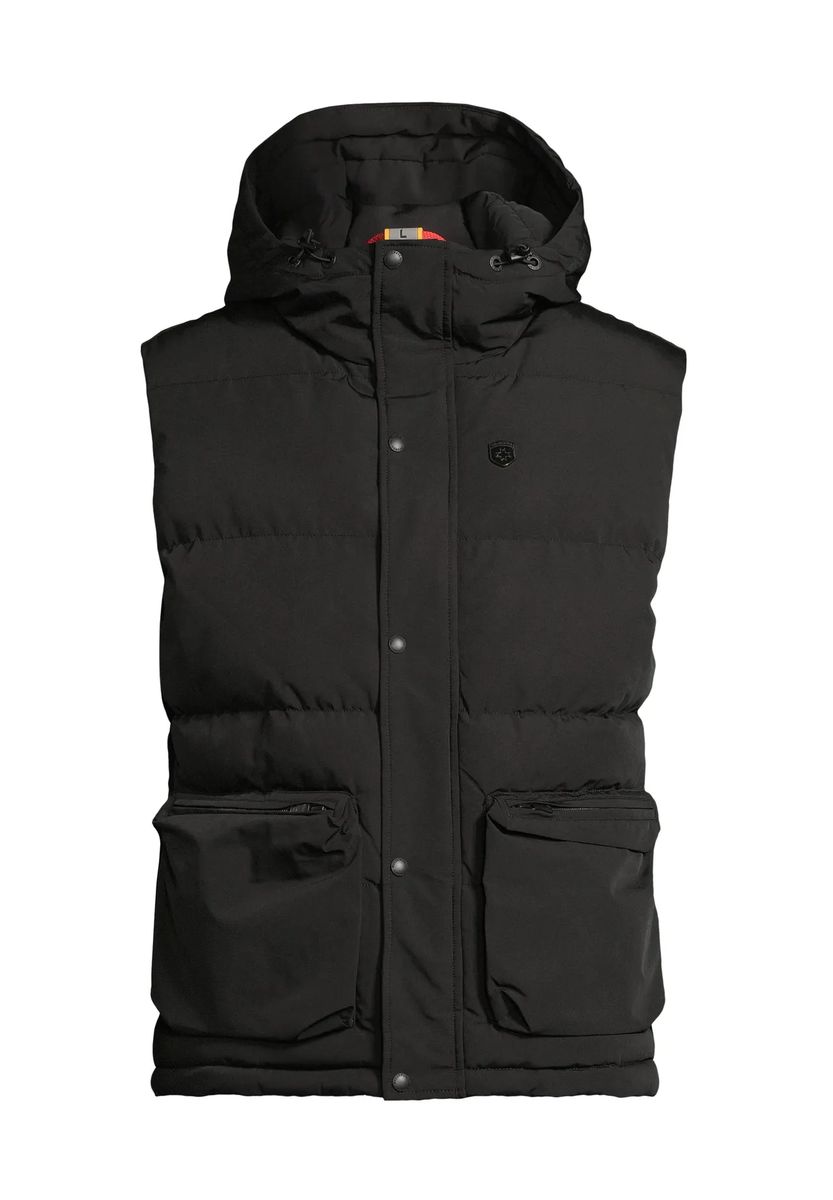 Gesteppte Outdoorweste mit Kapuze