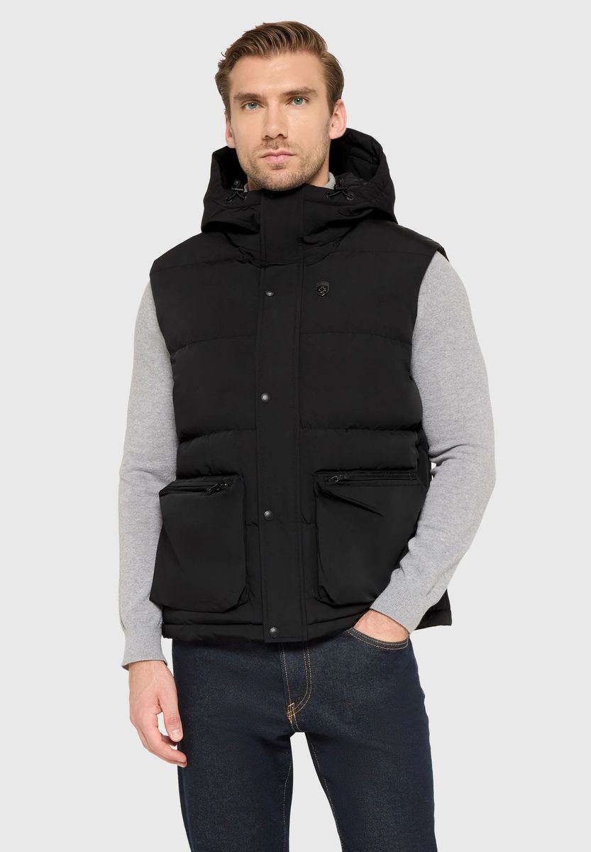 Gesteppte Outdoorweste mit Kapuze