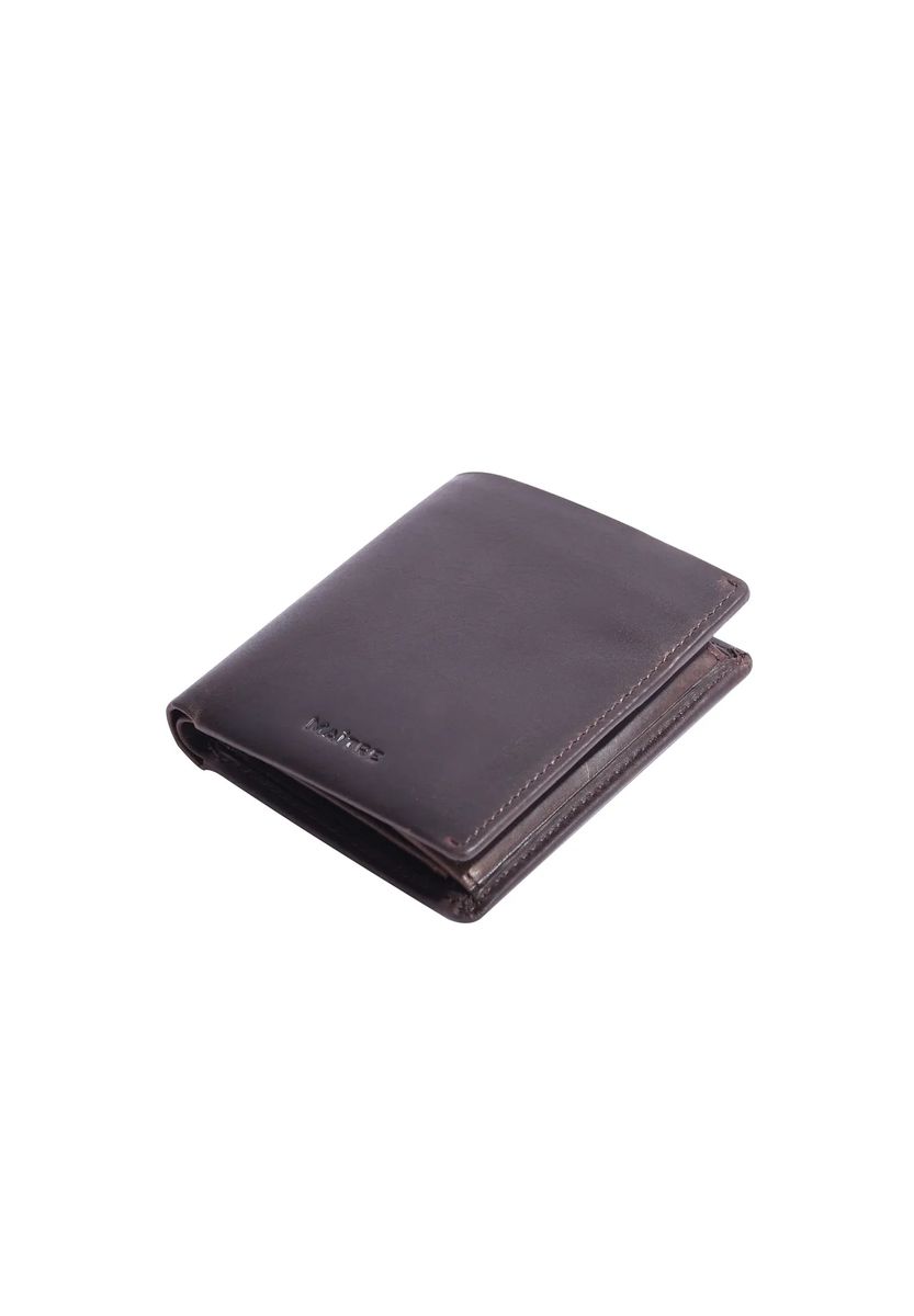 Minimalistische Leder-Bi-Fold-Brieftasche