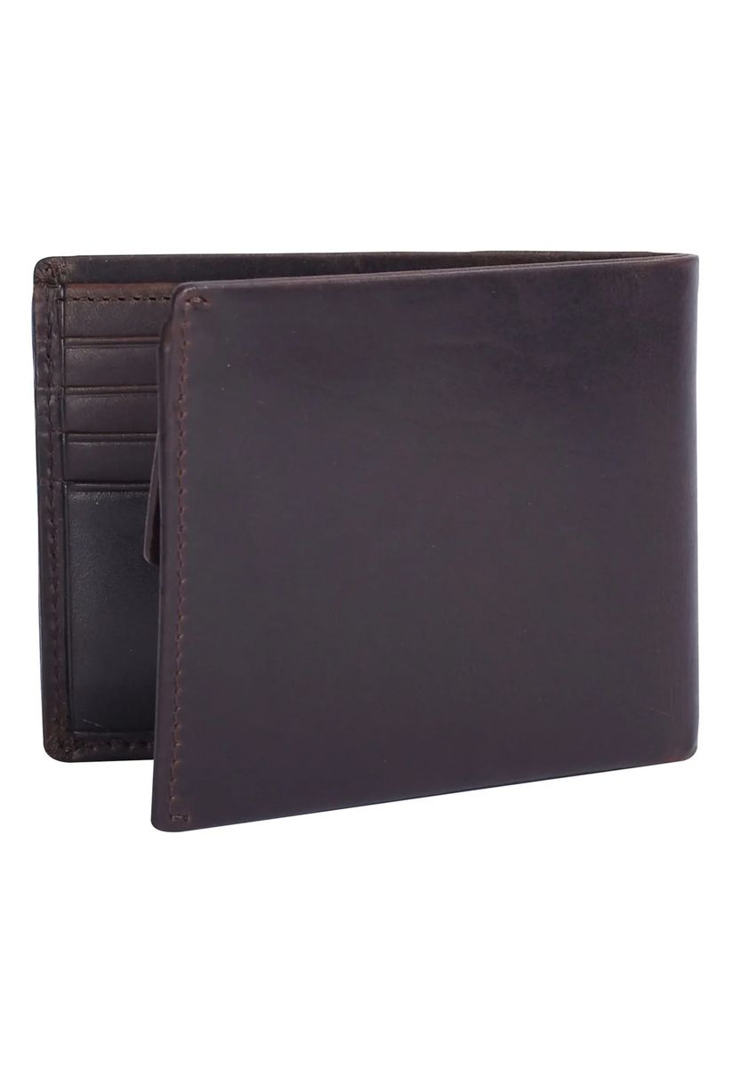 Klassische Leder-Brieftasche mit RFID-Schutz