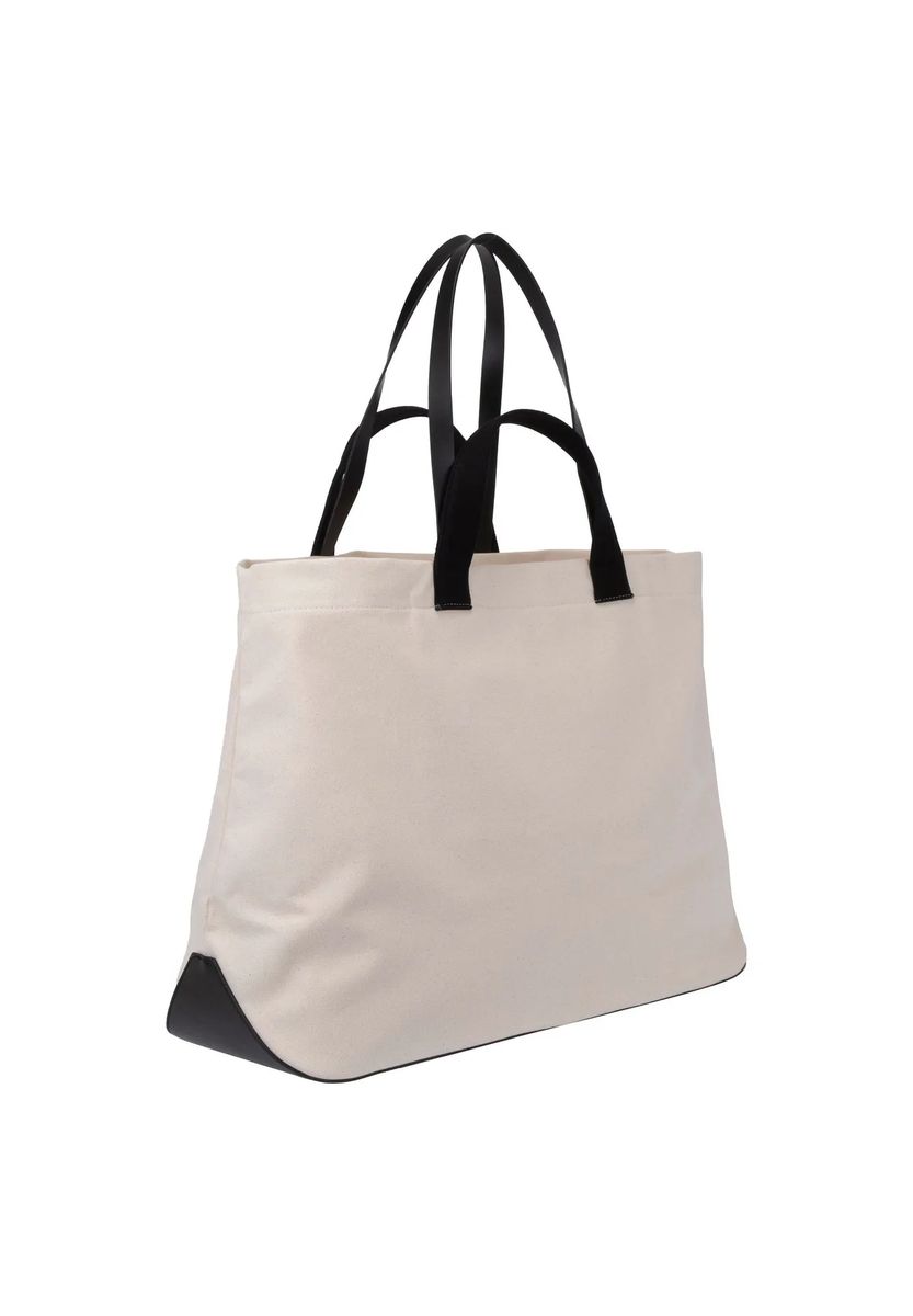 Minimalistischer Canvas-Shopper mit Doppelgriffen