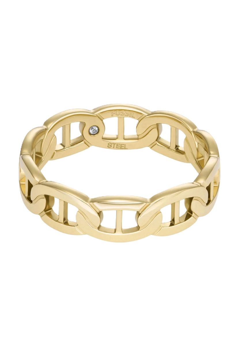 Goldfarbener Edelstahl Kettenring