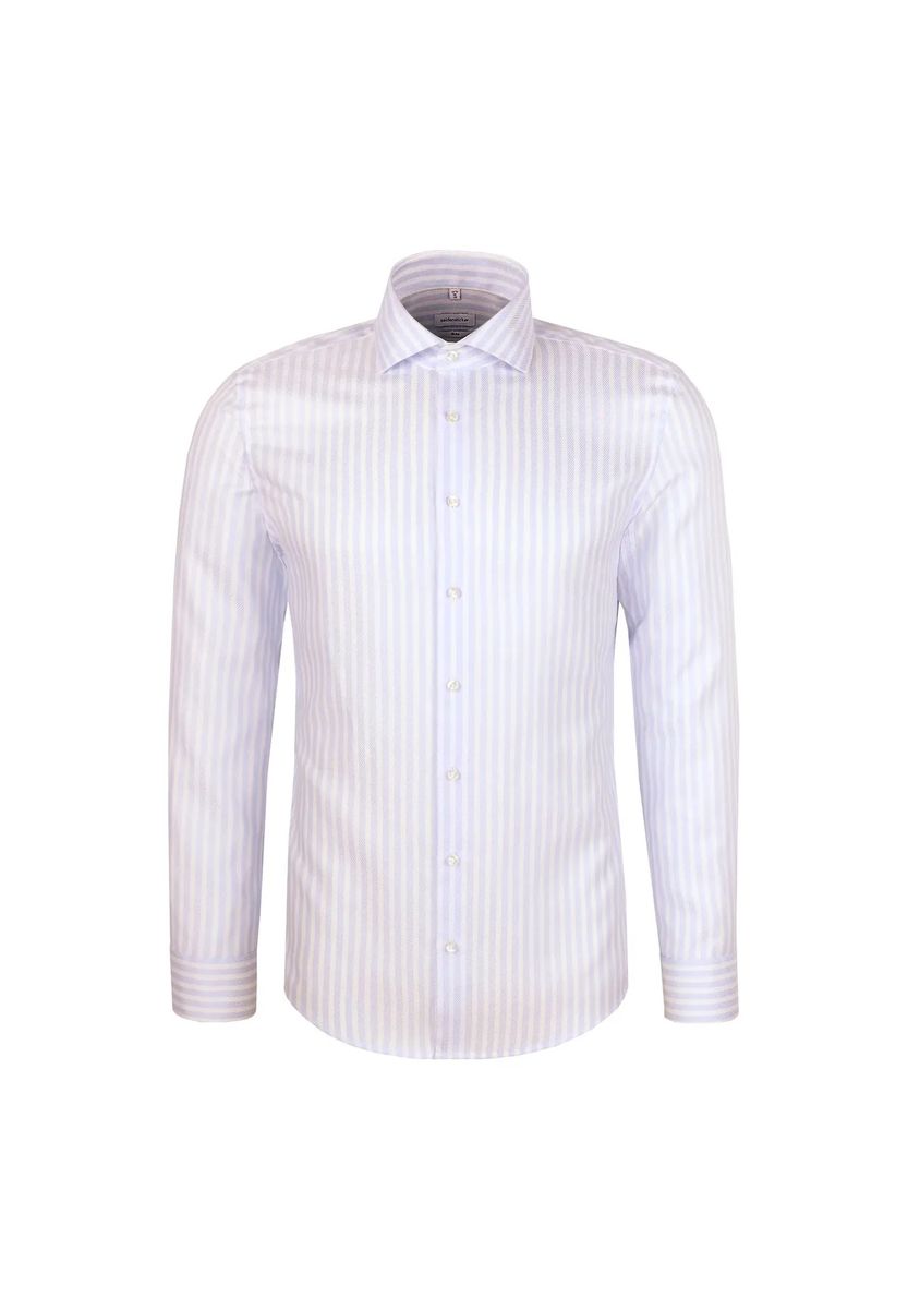 Slim Fit Gestreiftes Businesshemd