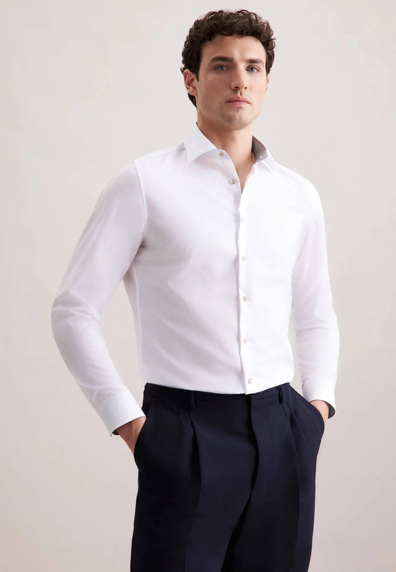 Slim-Fit Popeline Businesshemd