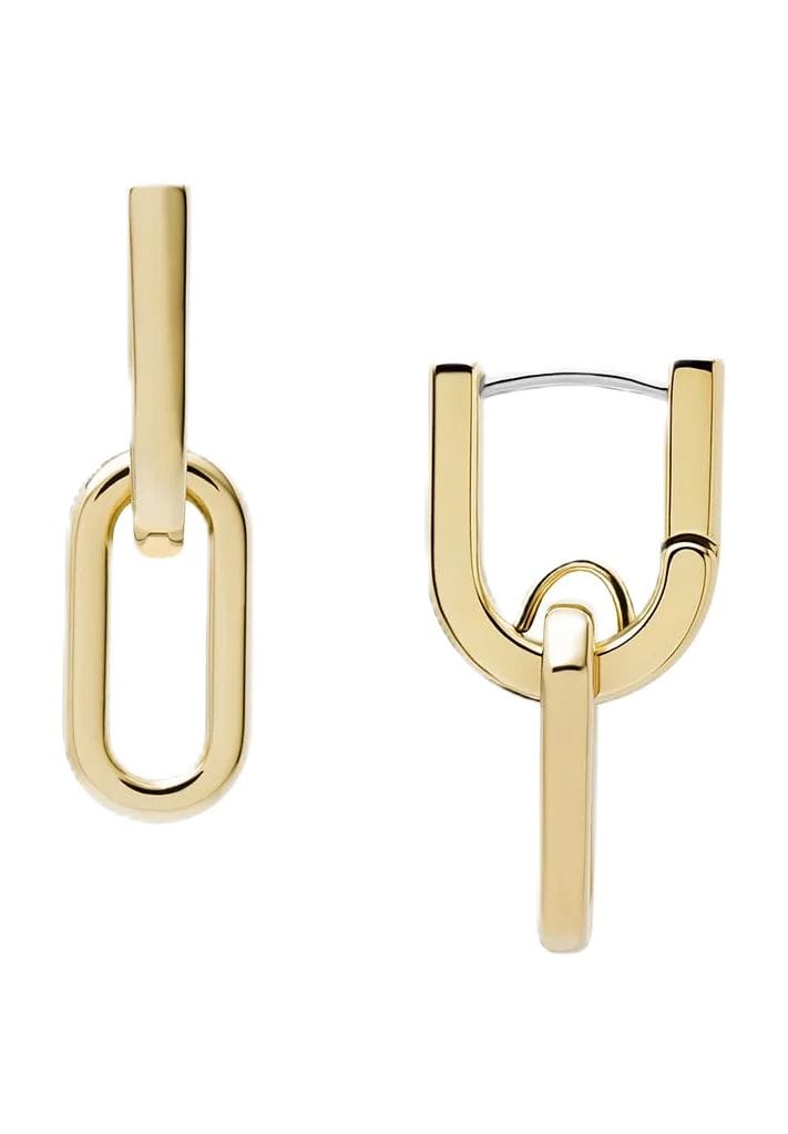 Goldene Edelstahl-Glieder-Ohrhänger