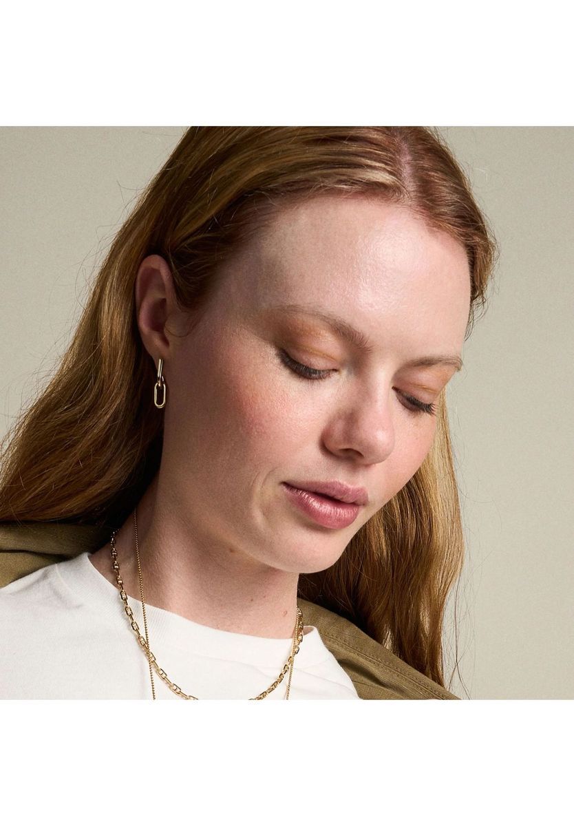 Goldene Edelstahl-Glieder-Ohrhänger