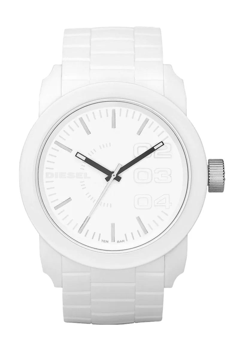 Monochromatischer Analog-Zeitmesser mit integriertem Armband