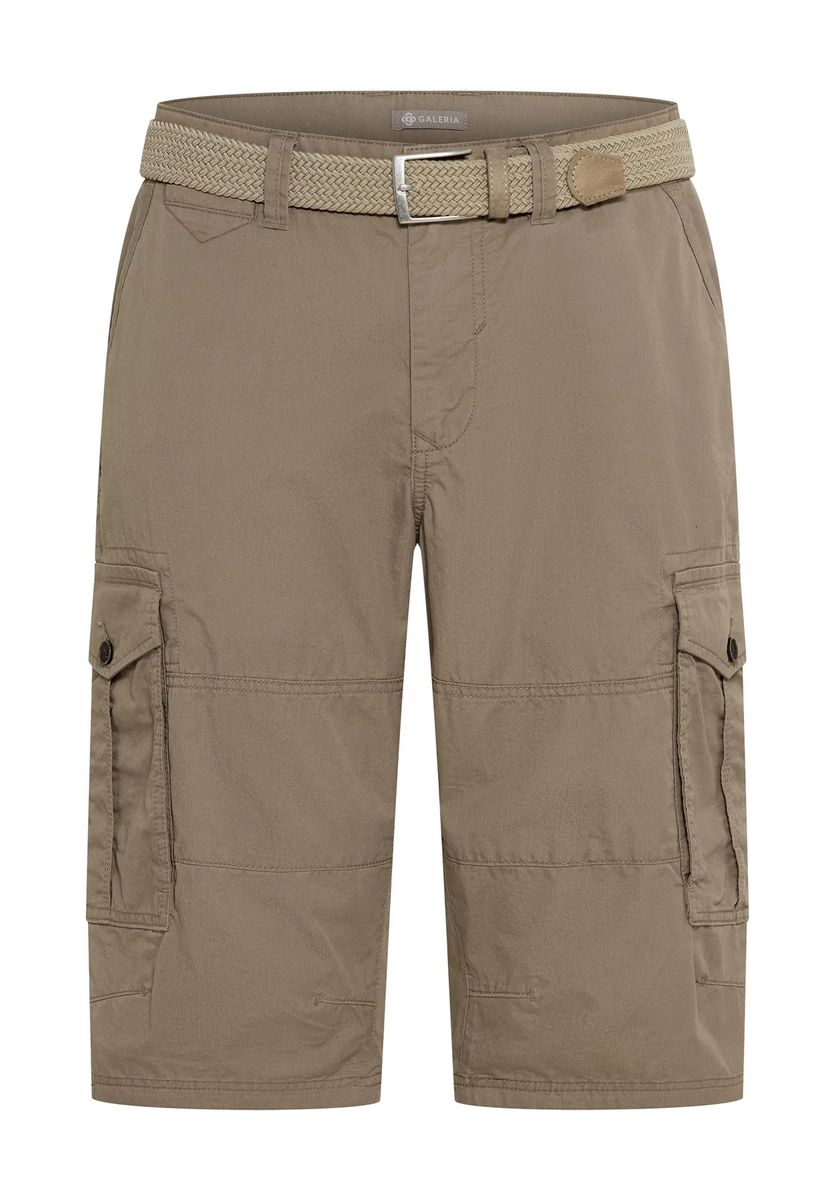 Cargo-Shorts mit Flechtgürtel