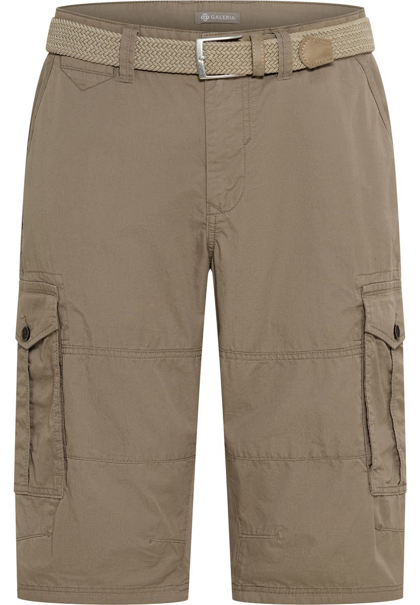 Cargo-Shorts mit Flechtgürtel