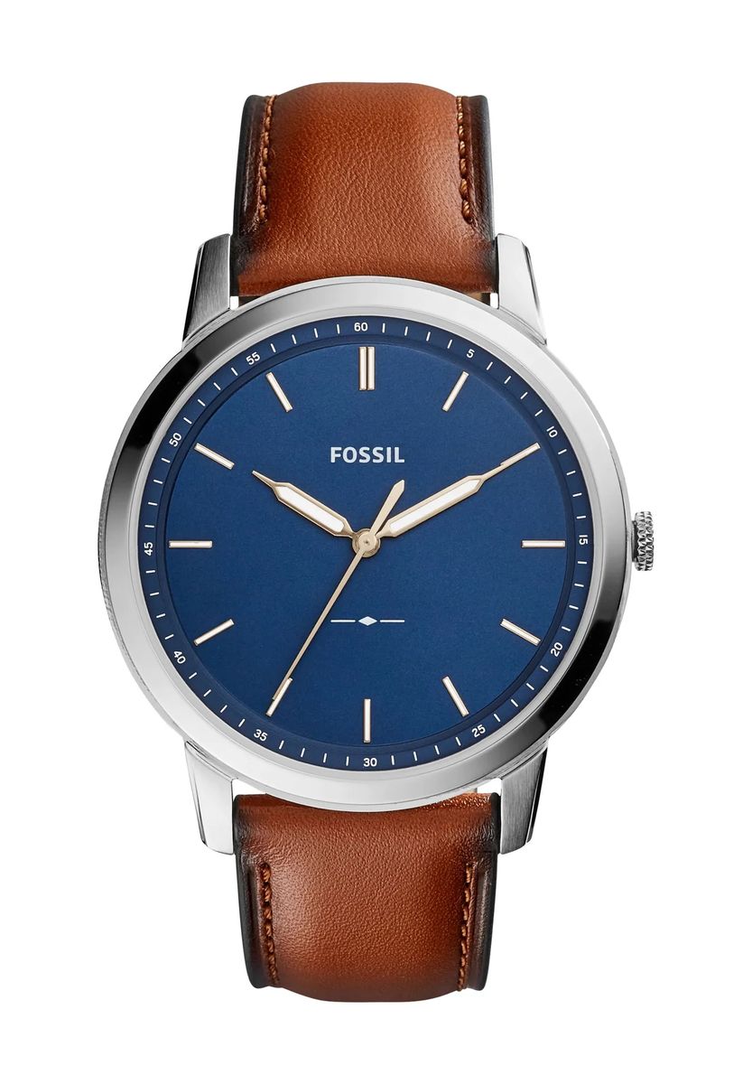 Minimalistische Analoguhr mit Lederarmband
