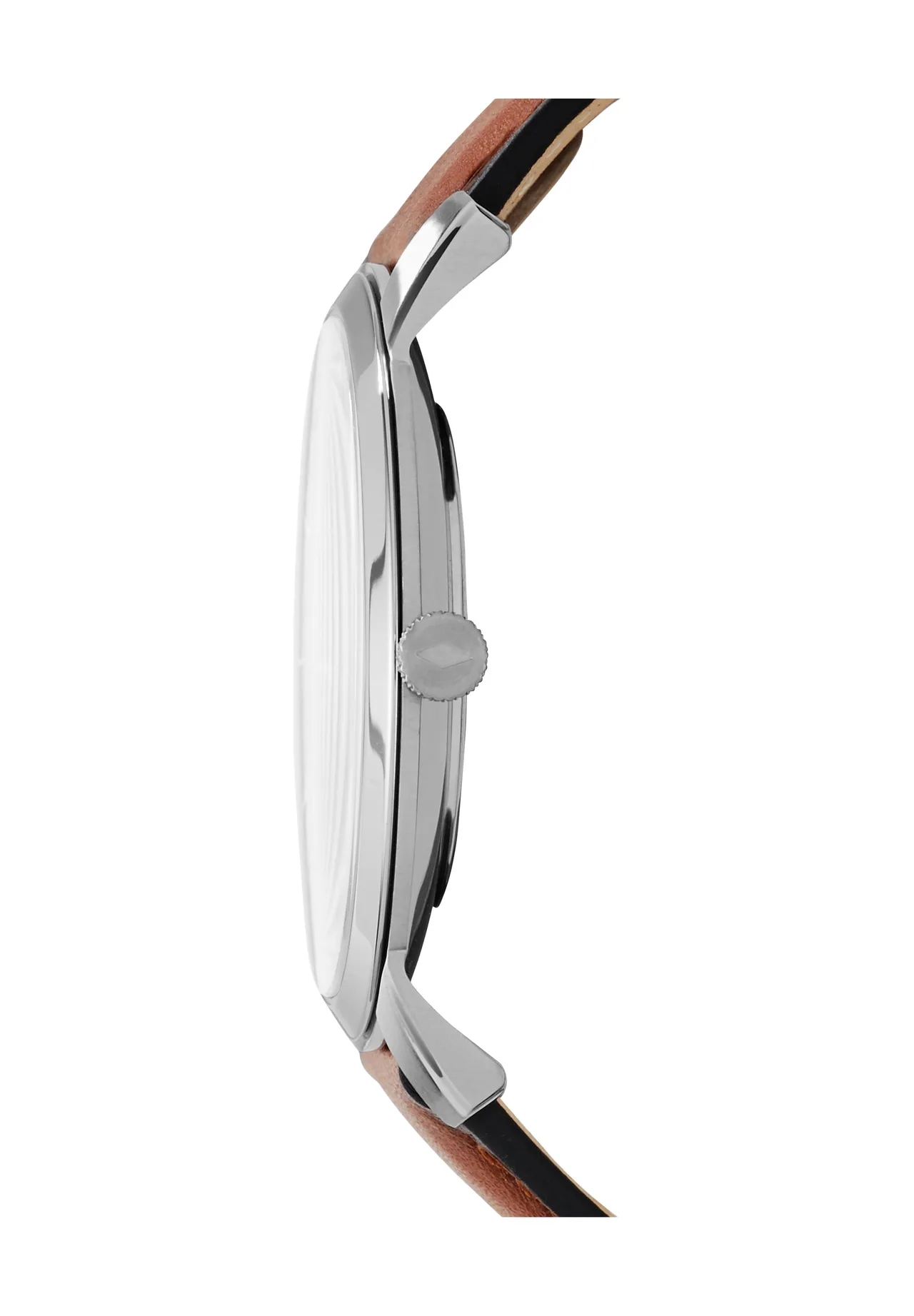 Minimalistische Analoguhr mit Lederarmband