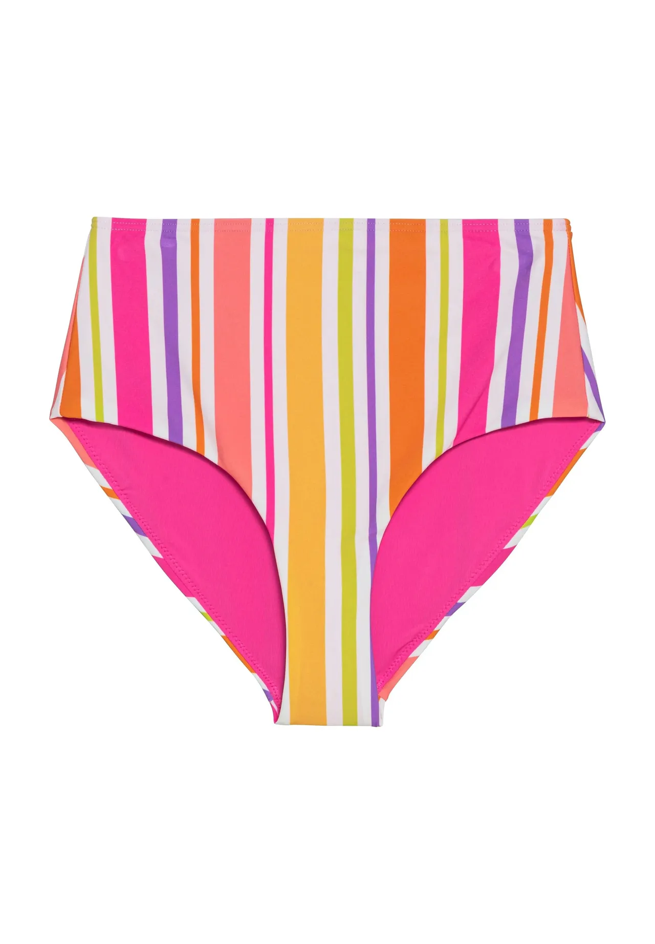 High-Waist Bikinihose mit Streifen