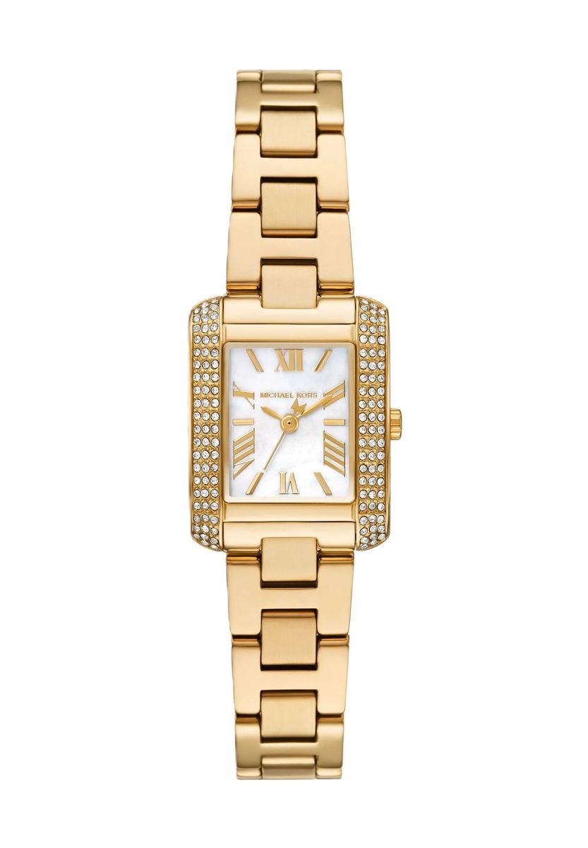 Elegante goldfarbene Edelstahluhr