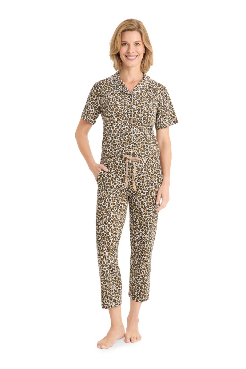 7/8-Loungehose mit Animal-Print