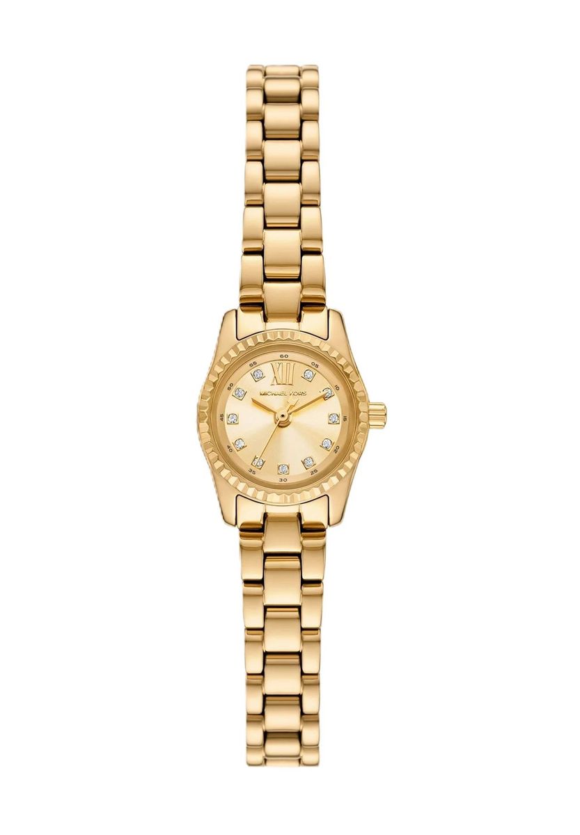 Goldfarbene Edelstahl-Armbanduhr