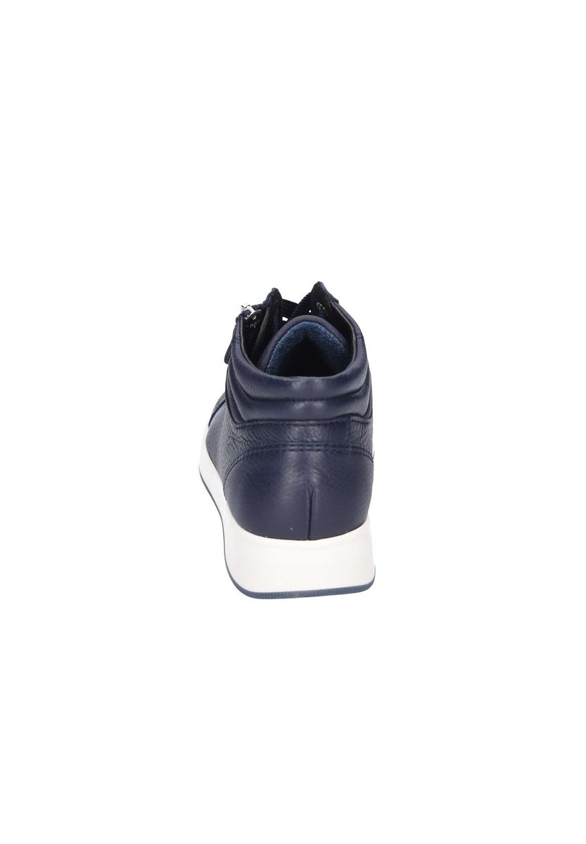 High-Top Ledersneaker mit Reißverschluss