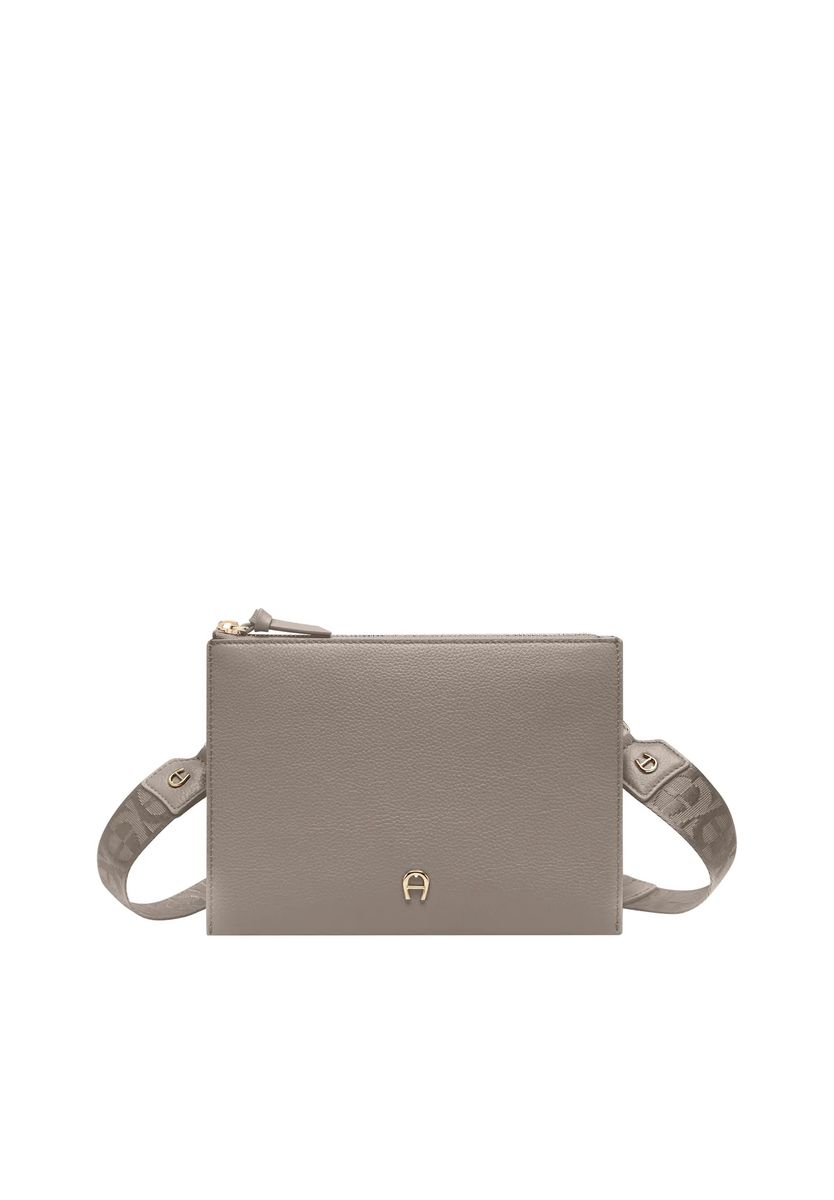 Minimalistische Umhängetasche aus genarbtem Leder