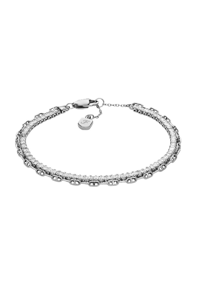 Silberfarbenes Heritage Kristallgliederarmband