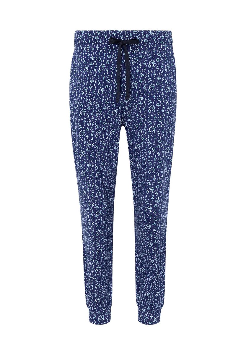Gemusterte Baumwoll-Stretch-Loungewear-Hose
