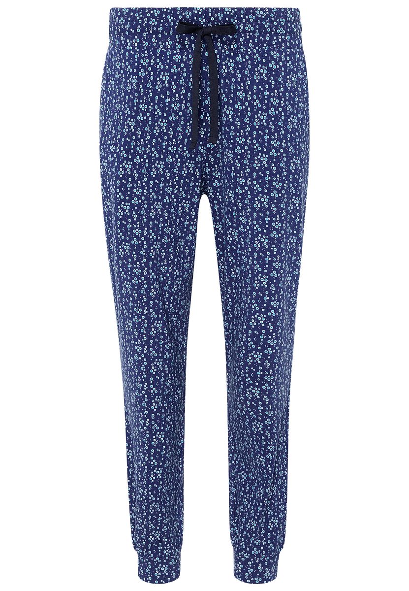 Gemusterte Baumwoll-Stretch-Loungewear-Hose