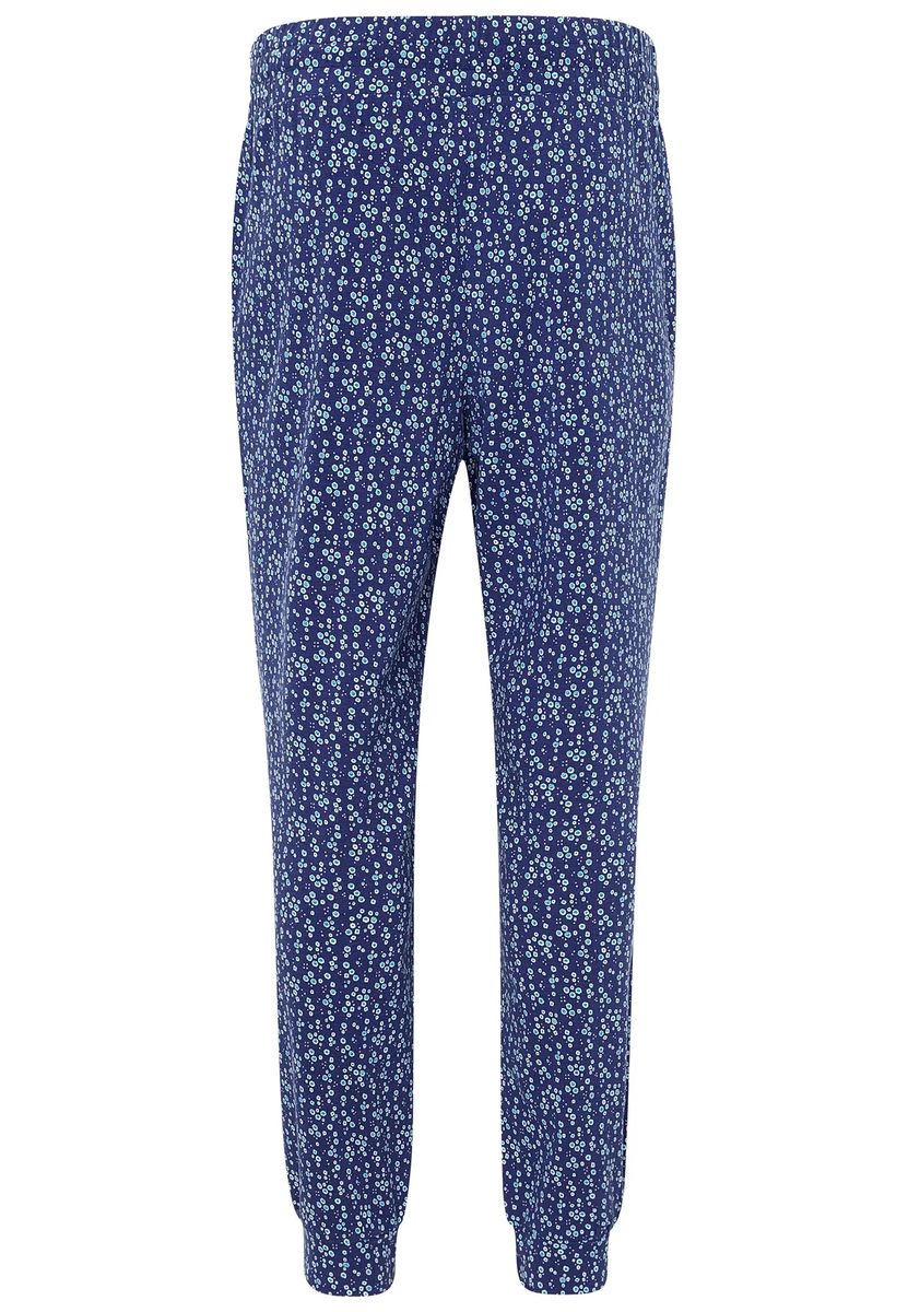 Gemusterte Baumwoll-Stretch-Loungewear-Hose