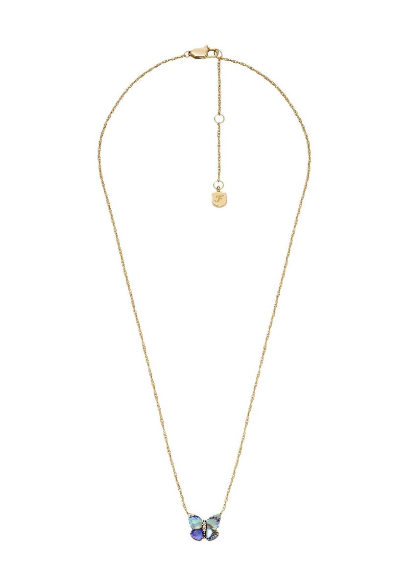 Goldene Halskette mit Schmetterlingsanhänger