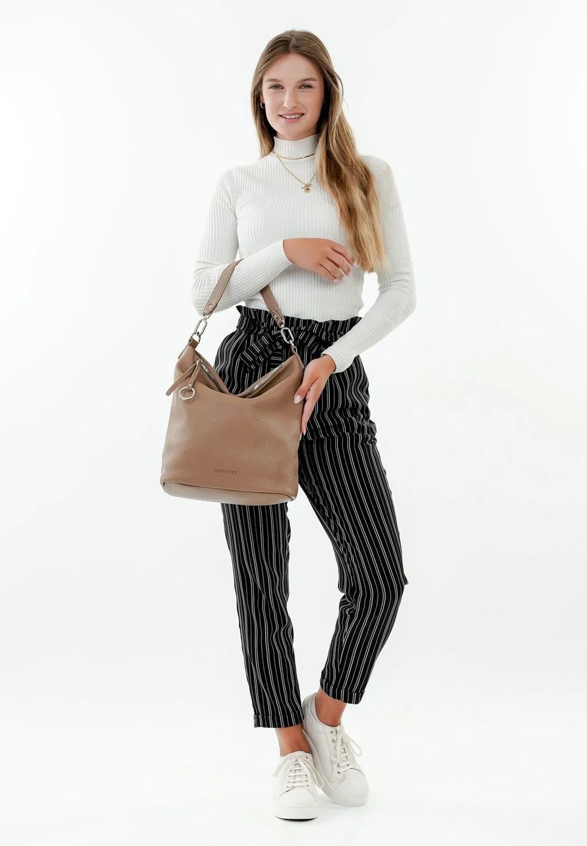 Lässige Hobo-Tasche in Lederoptik