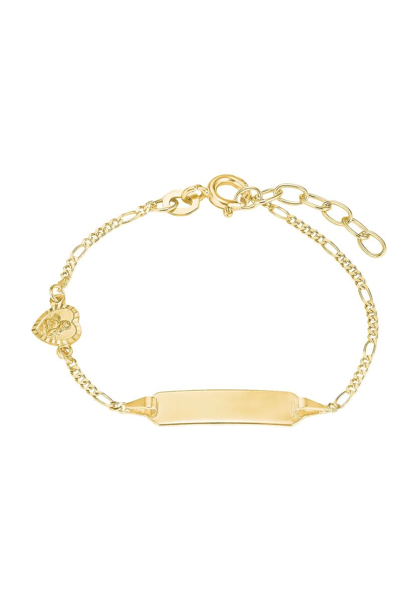 Figaro Ident-Armband mit Herz-Anhänger