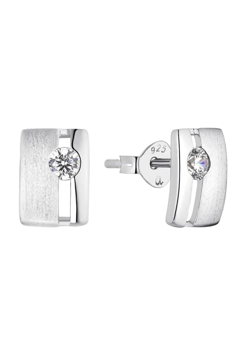 Moderne Geometrische Silber-Ohrstecker