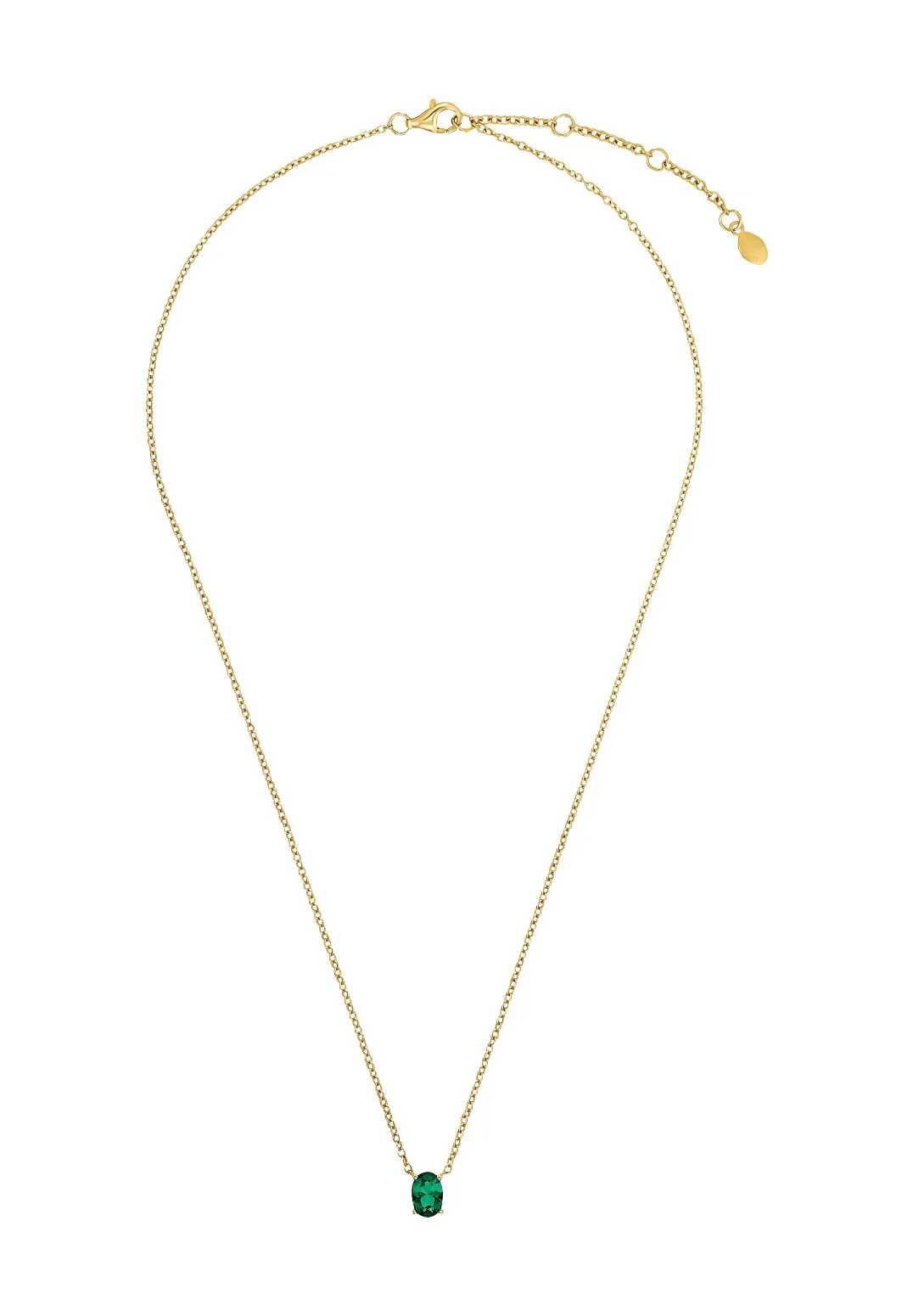 Elegante Halskette mit ovalem Edelsteinanhänger