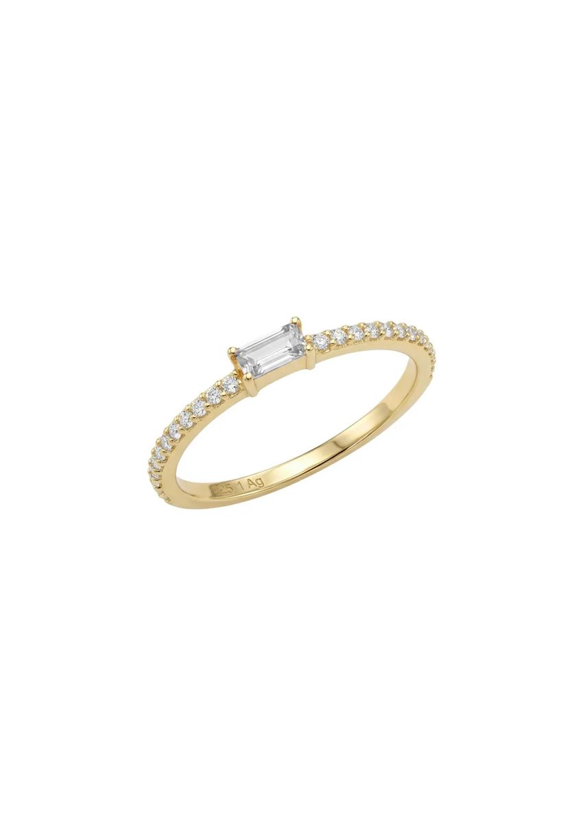 Ring mit Baguetteschliff-Besatz