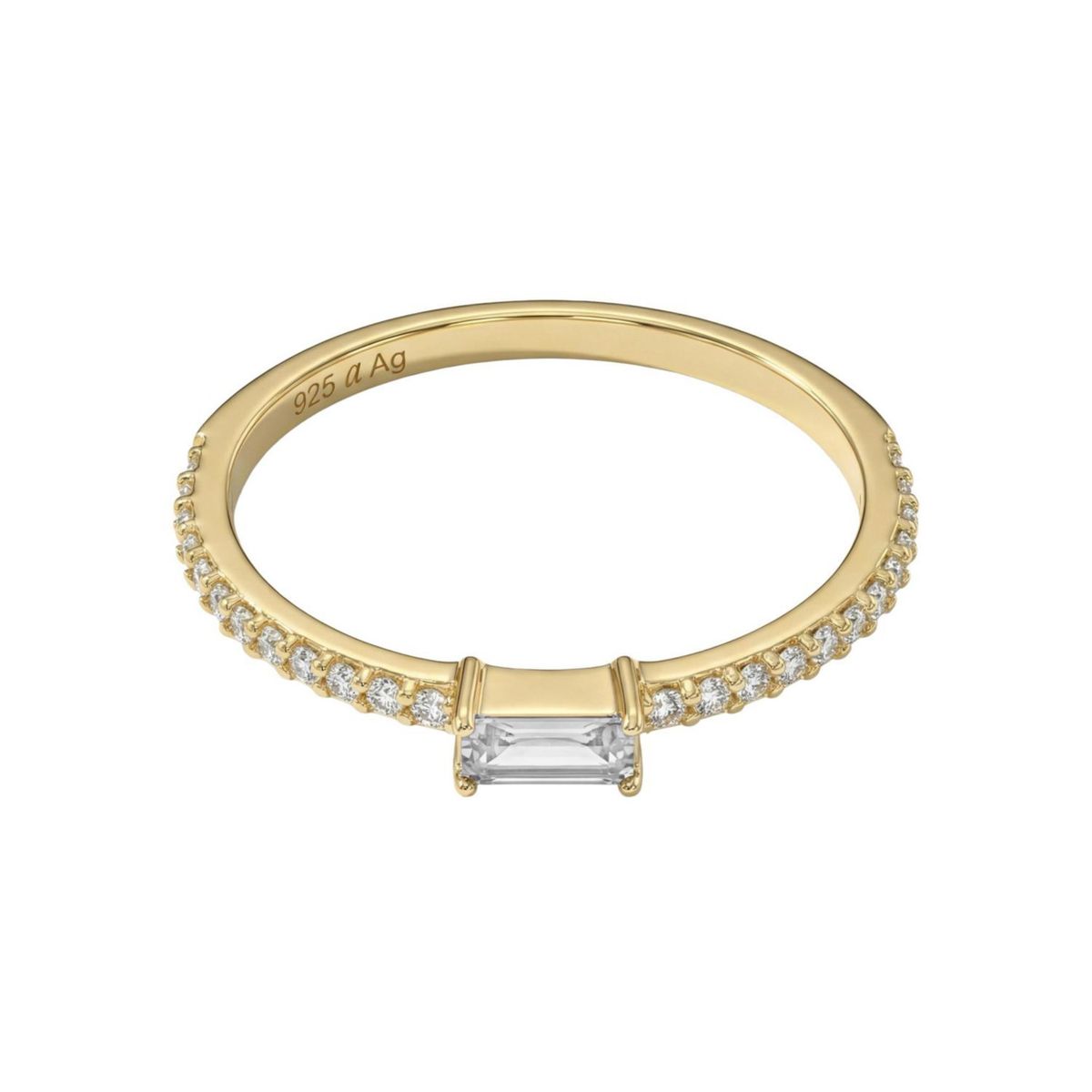 Ring mit Baguetteschliff-Besatz