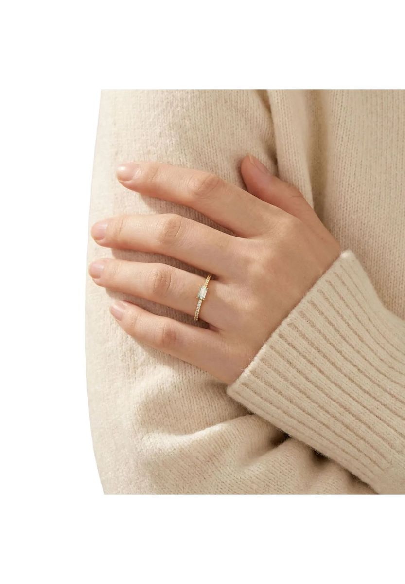 Ring mit Baguetteschliff-Besatz