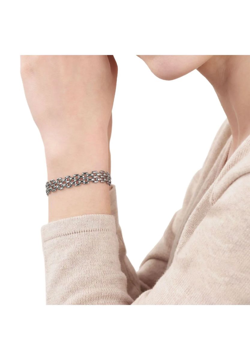 Dreireihiges poliertes Gliederarmband