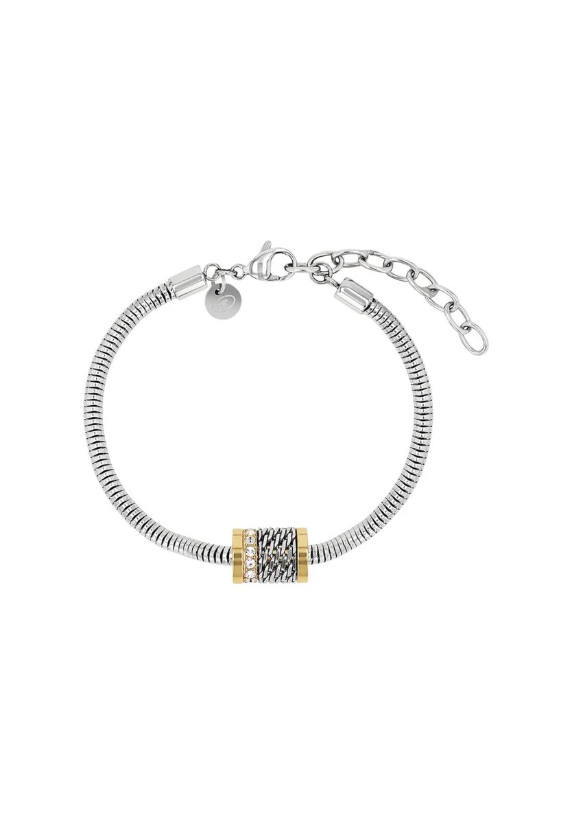 Elegantes Schlangenarmband mit Zirkonia-Einsatz
