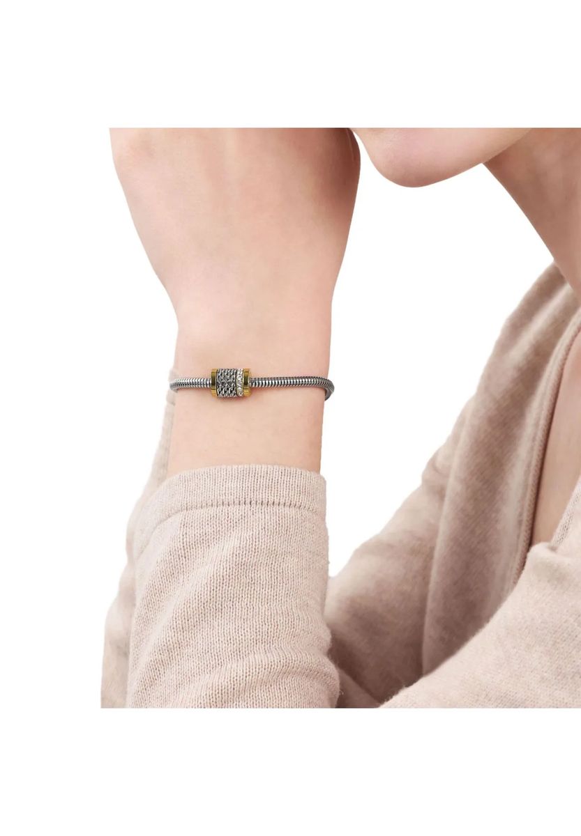 Elegantes Schlangenarmband mit Zirkonia-Einsatz