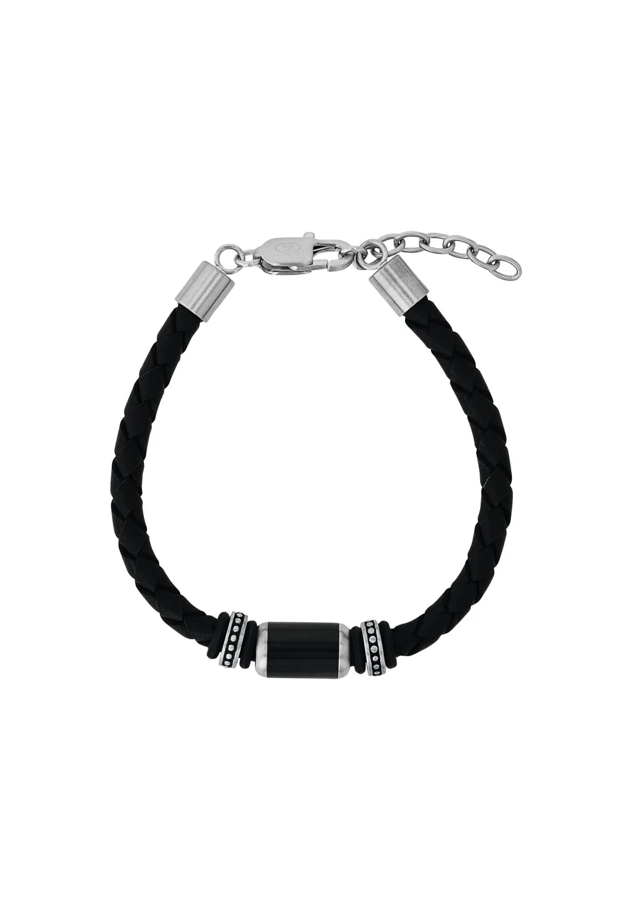 Geflochtenes Armband mit Edelstahldetails