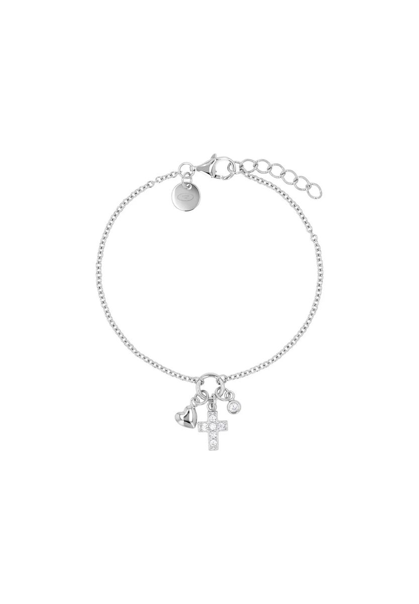 Charm-Armband mit Kreuz und Herz