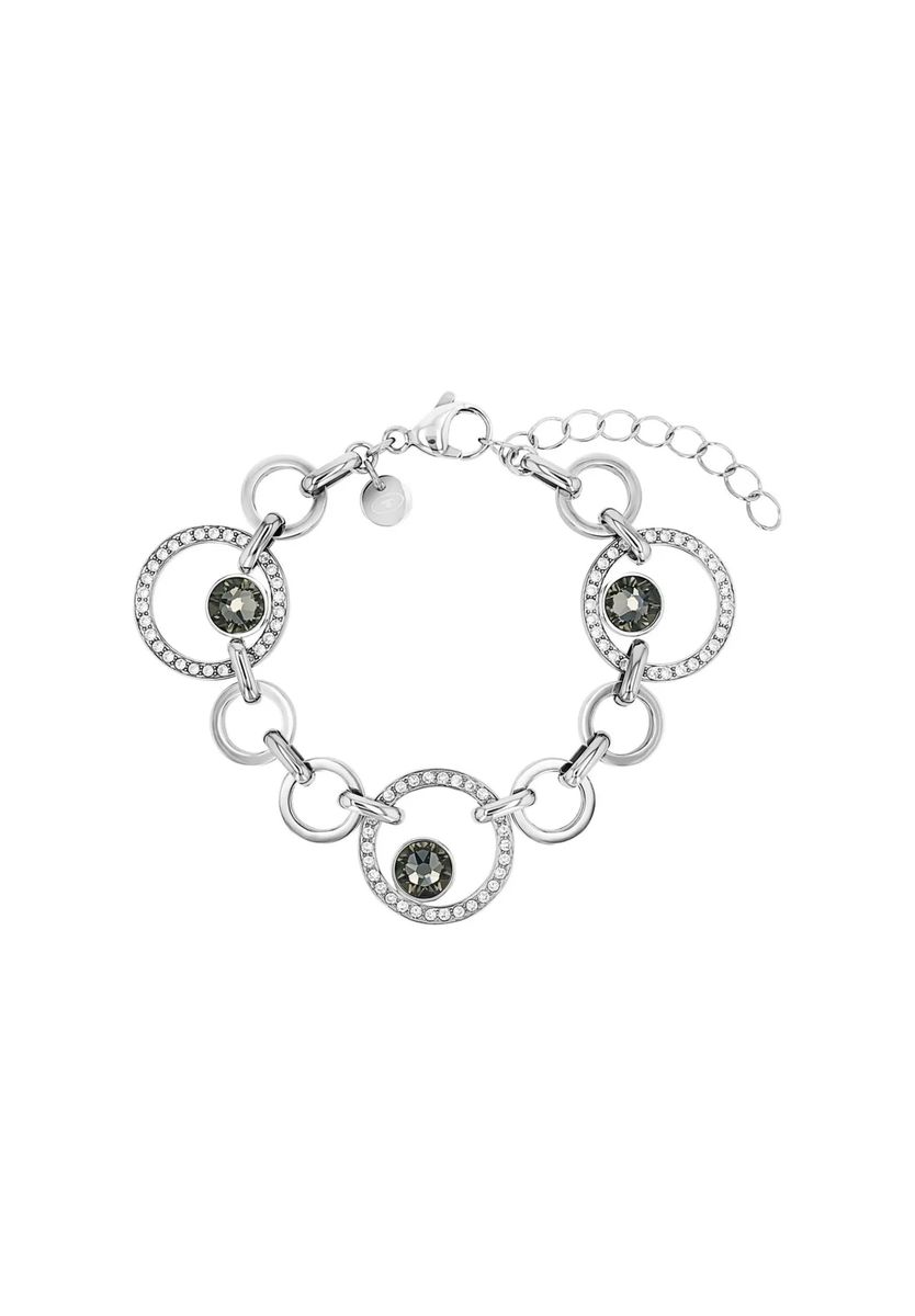 Gliederkettenarmband mit Kreisen und Kristallen
