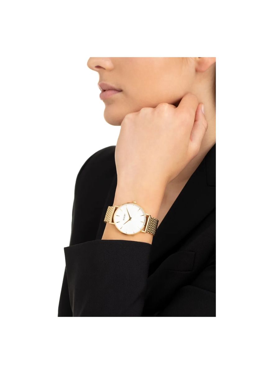 Klassische Armbanduhr mit Milanaise-Band