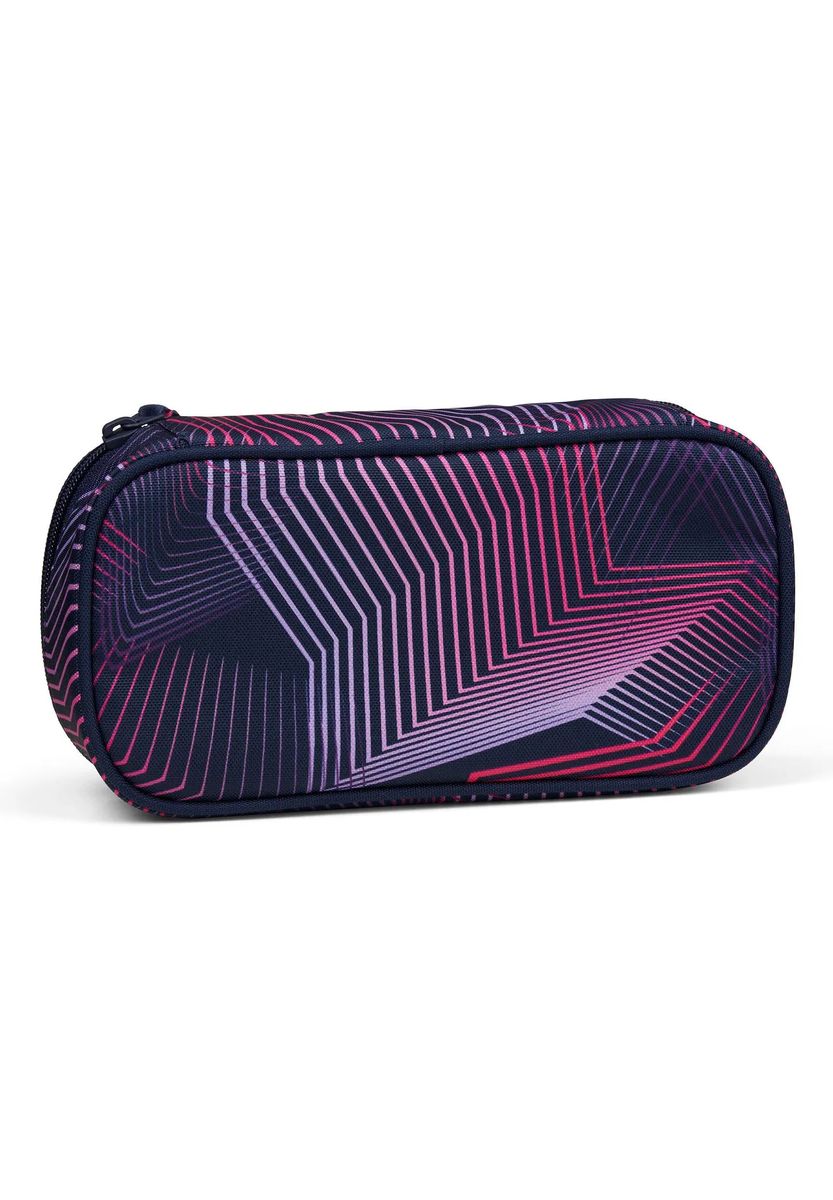 Strukturiertes Mäppchen mit Geometrie-Print
