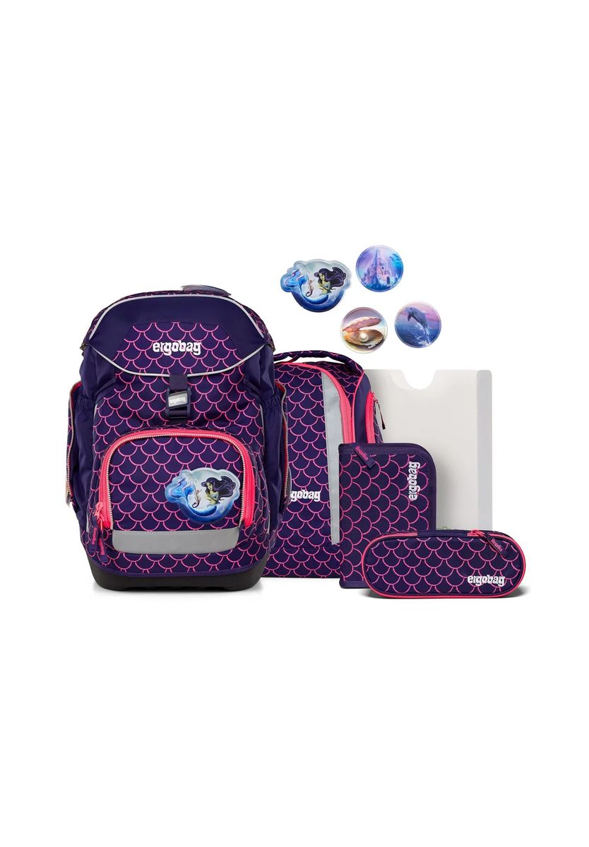 Ergonomisches Schulranzen-Set mit Schuppenmuster