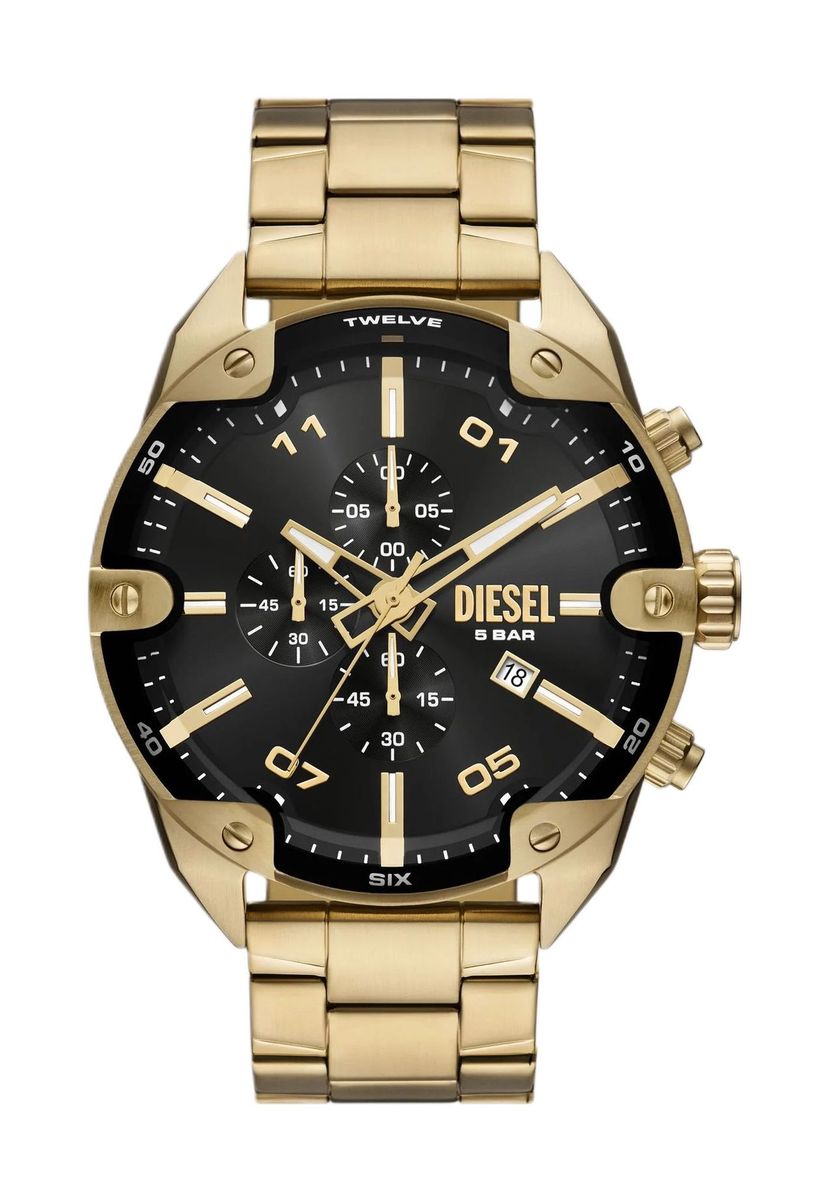 Herren Chronograph Uhr aus goldfarbenem Edelstahl