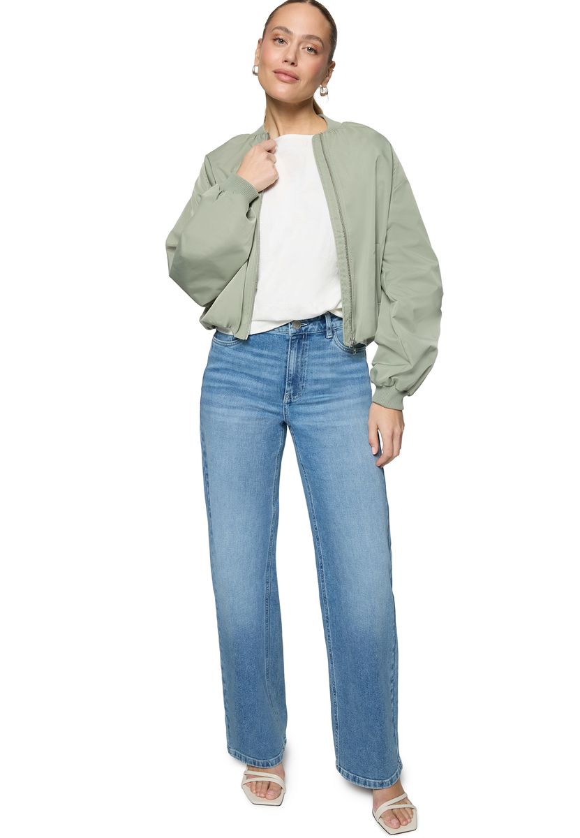 Oversized Bomberjacke in Crop-Optik