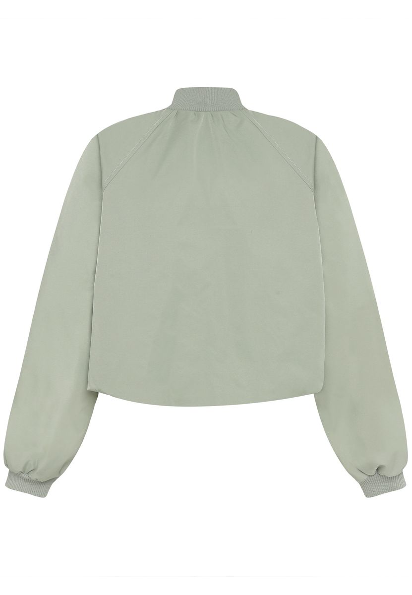 Oversized Bomberjacke in Crop-Optik