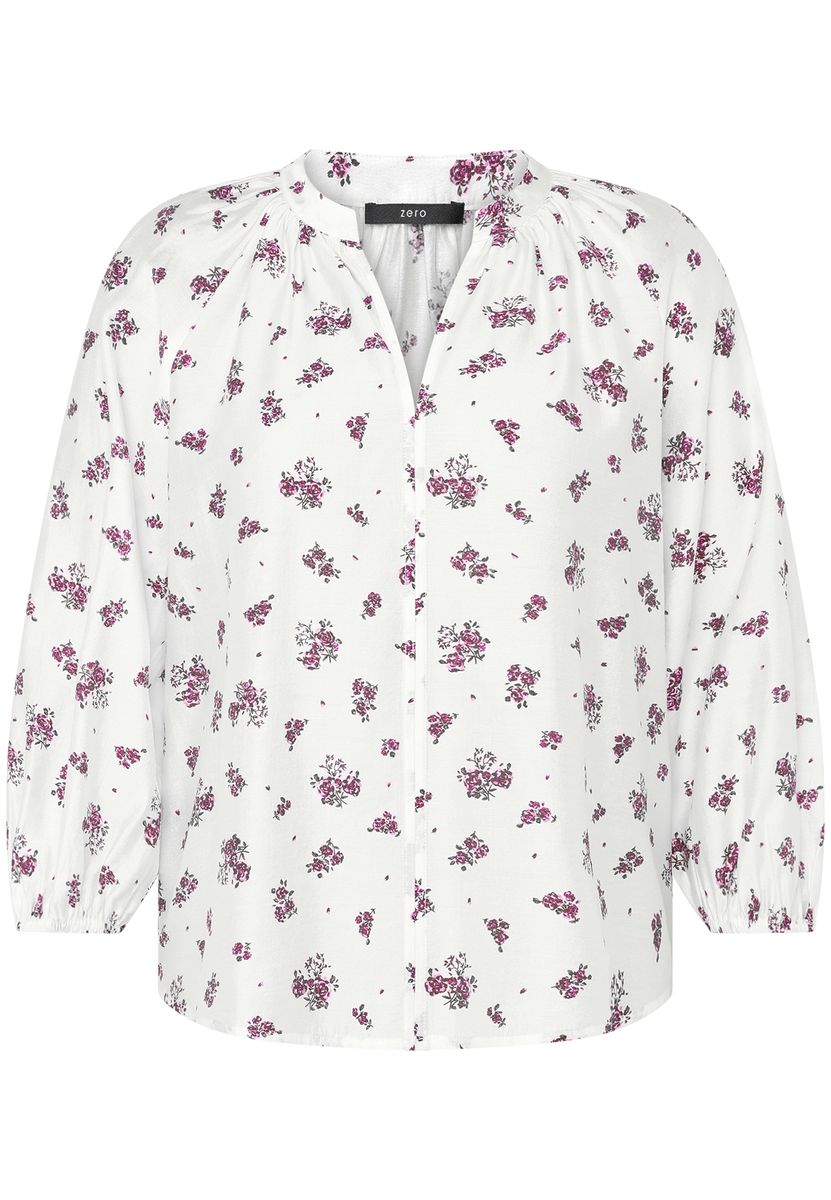 Bluse mit Raglanärmeln und Blumendruck